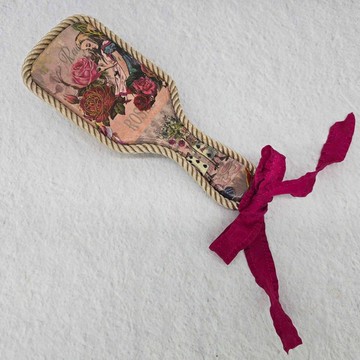 Alice in Wonderland handmade decoupage hairbrush - one of a