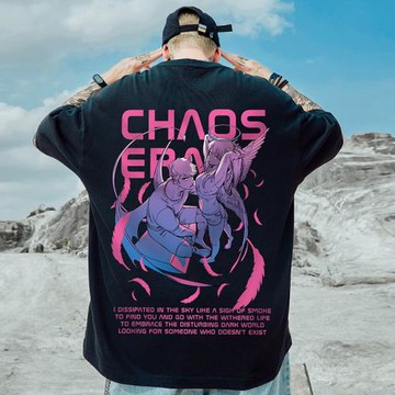 國潮街頭嘻哈潮牌印花短袖t恤男潮流個性ins寬松大碼半袖純棉春夏