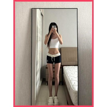 🌈ATC✨🔣 美式時尚潮流撞色運動闊腿短褲女2026新款夏季低腰修身顯瘦休閒褲
