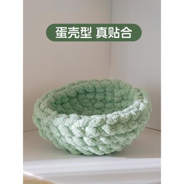 蛋殼型手工編織貓窩太空艙踩奶軟墊子貓咪睡覺用保暖貓爬架墊子