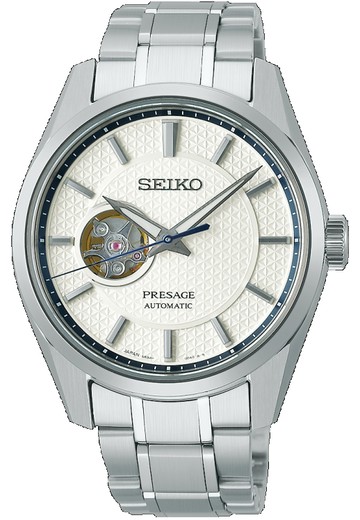 SEIKO 精工錶-黑牌款-PRESAGE新銳系列開芯機械腕錶 6R38-00A0S(SPB309J1)-40mm-白面鋼帶【刷卡回饋 分期0利率】【APP下單點數13倍送】