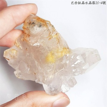 ✨巴西鈦晶水晶簇25-4號Rutilated Quartz ~創造財富、提高決斷力及集中力、帶來信心與衝勁