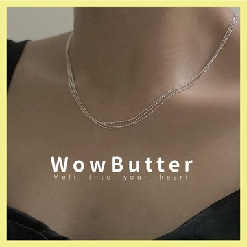 WowButter 項鍊 三層鍊 細項鍊 項鏈 閨蜜項鍊 項鍊女 鎖骨鍊 鎖骨鏈 項鏈女 女生項鍊 雙層項鍊 鎖骨項