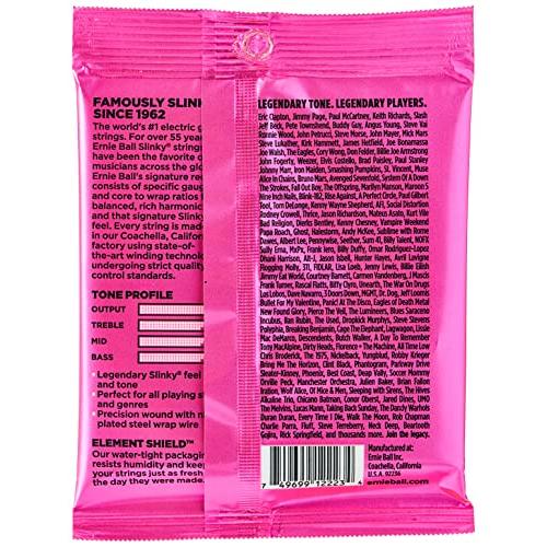 Ernie Ball Nickel Super Slinky Pink Electric Guitar Strings Pack