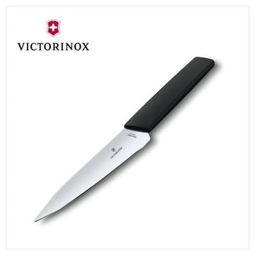VICTORINOX 瑞士維氏 Swiss Modern 主廚刀/小廚房刀 黑 6.9013.15B
