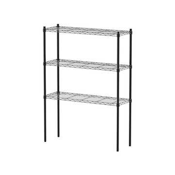 【dayneeds】輕型 90x30x120公分三層烤漆波浪架黑色