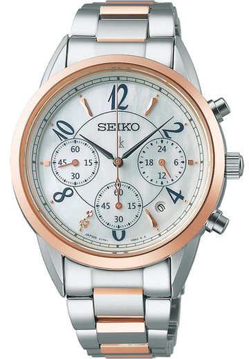 SEIKO 精工錶 LUKIA 系列 柔美時尚太陽能女錶 V175-0EX0KS(SSC790J1)-36mm-白貝鋼帶【刷卡回饋 分期0利率】【APP下單點數13倍送】