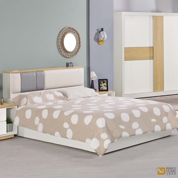 WAKUHOME 瓦酷家具Troy日系風台規5尺標準雙人床組寬152X深188X高94(公分)