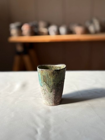 流韻釉杯 焦茶 × 綠