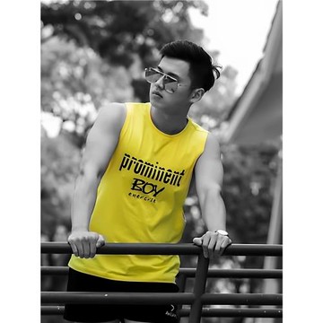 背心男純棉開叉運動休閑無袖跑步沙灘肌肉健身健美坎肩圓領男士潮