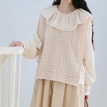 復古系帶一片式羊毛背心631482