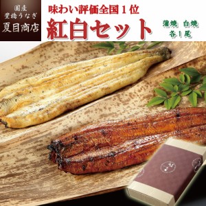 うなぎ 国産 贈り物用 紅白セット(蒲焼・白焼) 155-167g×各1尾 大盛2人前 送料無料 豊橋うなぎ お歳暮 クリスマス ギフト プレゼント 贈