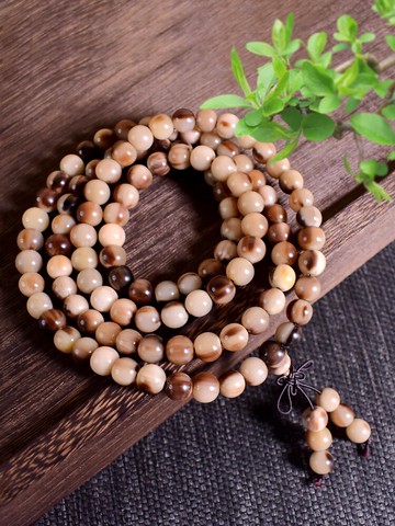 西藏血絲老牦牛角佛珠108顆念珠手持手串兒配珠男女文玩牛骨手鏈