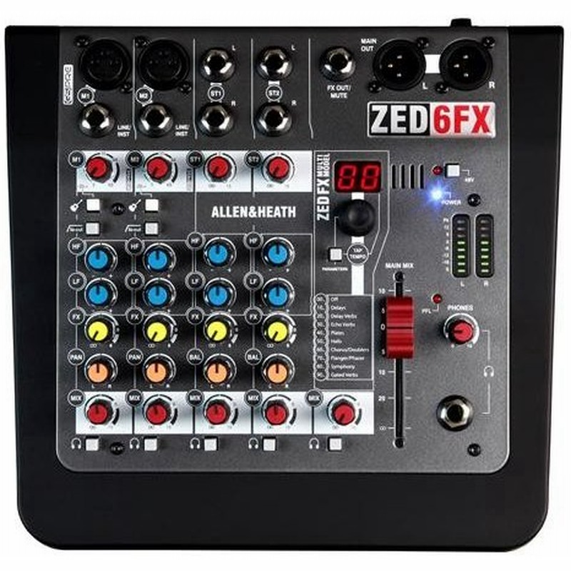 Allen Heath アレンアンドヒース Zed 6fx エフェクト内蔵 6chアナログミキサー マイク入力2ch 通販 Lineポイント最大0 5 Get Lineショッピング