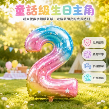 台灣出貨✨ 生日數字氣球 寶寶周歲百天派對裝飾 兒童拍照場景布置 送打氣筒 大蛋糕組合