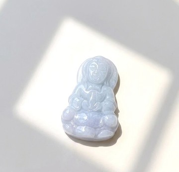 紫羅蘭翡翠寶瓶觀音菩薩項鍊 | 天然緬甸玉翡翠A貨 | 送禮