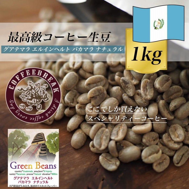 ギフト プレゼント コーヒー生豆 1Kg グアテマラ エルインヘルト