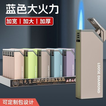 2026新款正品創意金屬加寬加厚斜打打火機 高品質直衝防風高顏值可充氣禮品 QR圖片廣告彩印鐳射客製化打火機