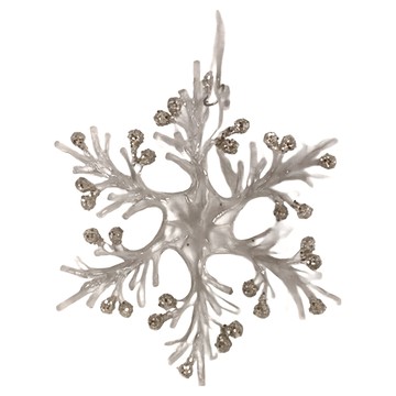 暖&和家居 聖誕節雪花裝飾 聖誕樹裝飾 戶裝飾 聖誕掛飾 聖誕水晶吊飾  水晶雪花  1個  15cm