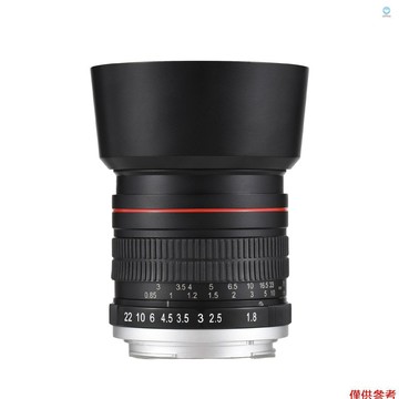 定焦鏡頭 85mm 定焦相機鏡頭 F1.8 大光圈手動對焦帶 EF 卡口 7 組 10 元件兼容佳能 EOS Rebel