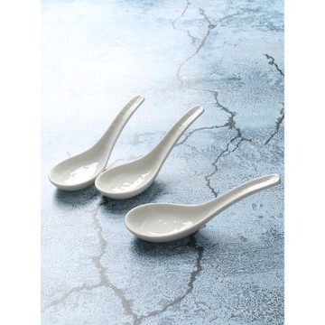 造型特別好看的高級感勺子【高端 新骨瓷】家用可愛陶瓷湯匙調羹