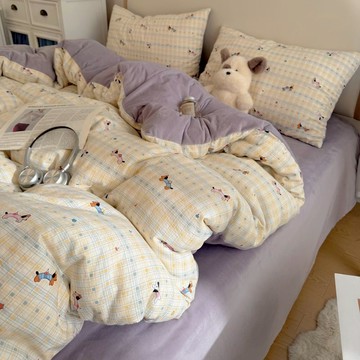 台灣優選 牛奶絨床包組 雙面紗床包組 床包四件組 單人床包組 裸睡床包組 被套床包組 親膚床包組 日系床包組 床套 床罩