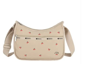 【LESPORTSAC】經典斜背包 - 櫻桃刺繡