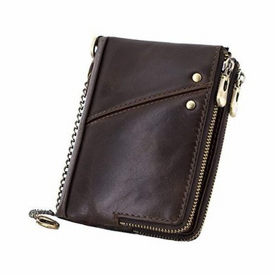 Angelfigure 二つ折り財布 メンズ 本革 大容量 カード13枚収納可 コンパクト財布 二重ファスナー 通販 Lineポイント最大get Lineショッピング