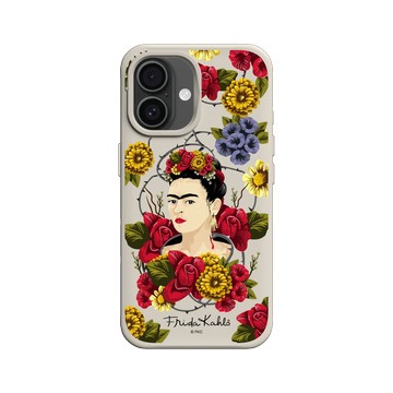 iPhone 16 SolidX 貝殼灰 - Frida Kahlo - 卡蘿與花