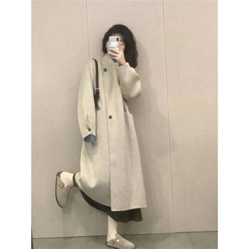 質感無敵韓系呢子大衣女2025秋冬季新款毛呢外套高級小個子中長款