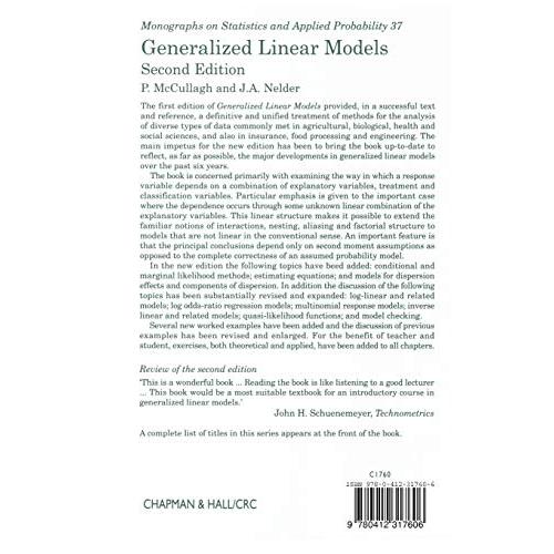 Generalized Linear Models (Chapman  Hall CRC Monographs on Statistics and Applied Probability)