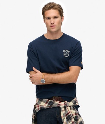Superdry Men's Athletic Club T-shirt Navy Size: M