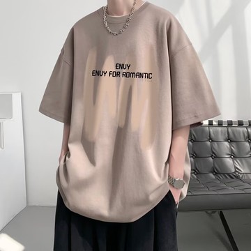 美式  短袖t恤男 新款 夏季 青少年 圓領 半袖男 潮牌 落肩 寬鬆 T恤衫 印花t  短袖男 男t （BW536）