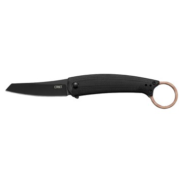 CRKT 折刀 IBI手指快開石洗面 D2鋼刀刃 G10握柄附背夾 CRKT7150  黑色  1支