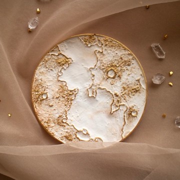 【深月香薰盤】香薰石　室內裝飾　滿月　夢幻