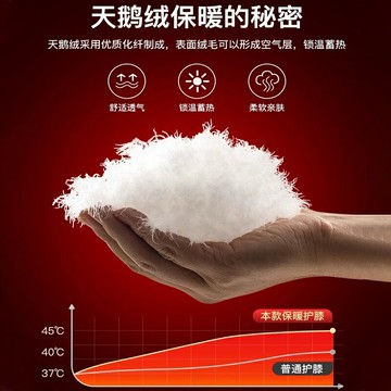 天鵝絨保暖護膝男女護膝蓋關節保護套老寒腿防寒神器防滑無痕秋冬