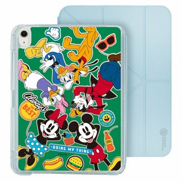 迪士尼 米奇老鼠 iPad Air 11/pro13可拆式防摔透明筆槽摺套ipad