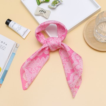 京都手帕-夜長堂系列-粉紅蕾絲