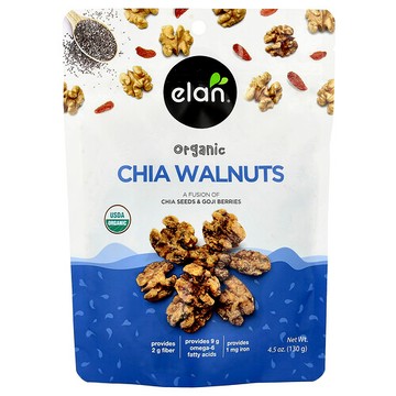 Elan, 有機奇亞籽核桃，4.5 盎司（130 克）