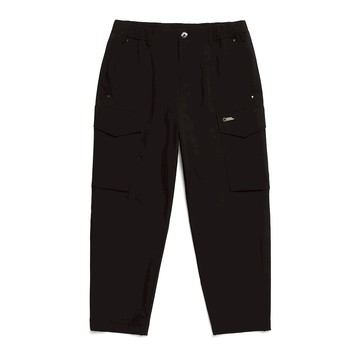 男裝 微寬鬆九分工裝褲 - 炭黑色