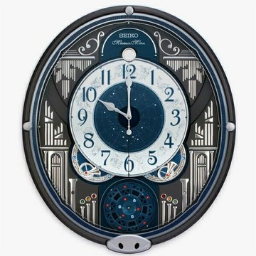 seiko SK037 精工鐘 (QXM393N) 浪漫十二星座音樂掛鐘 藍46.4*40cm｜樂天領券現折★全館特惠中★指定刷卡回饋10%