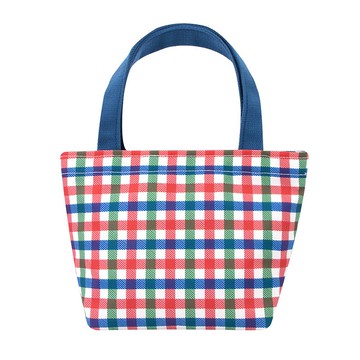兒童防潑水便當袋  格子款 台灣手工製造