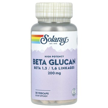 Solaray, β-葡聚糖，優效，200 毫克，30 粒素食膠囊