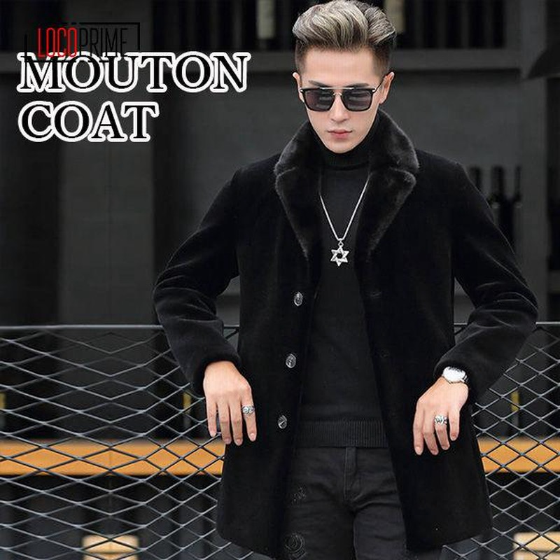 フリースコート ムートンコート メンズ 大きいサイズ ロングコート  