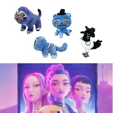 E哥❤現貨跨境現貨 kpop demon hunters 獵魔女團老虎喜鵲毛絨玩偶公仔預購