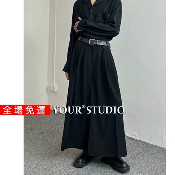 𝒚𝒐𝒖𝒓® 𝒔𝒕𝒖𝒅𝒊𝒐| 日係 山本耀司 西裝寬褲 闇黑寬褲 劍道褲 褲裙 男女衕款 垂感 寬鬆 武士褲 516
