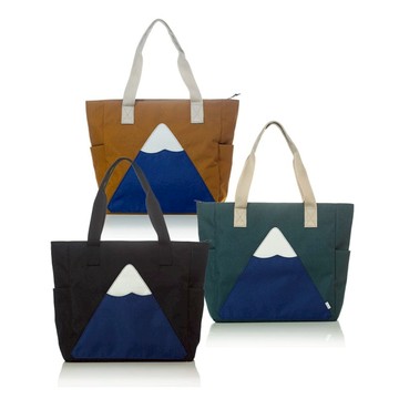 【 復刻版】富士山風格托特包/附背帶(共三色) 綠色