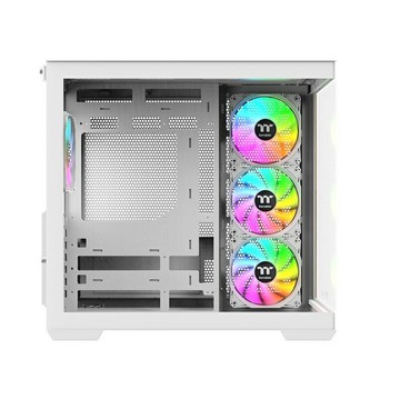 Thermaltake 曜越 光透 View 380 WS ARGB 木紋全景玻璃透側 背插雙倉 黑色/白色