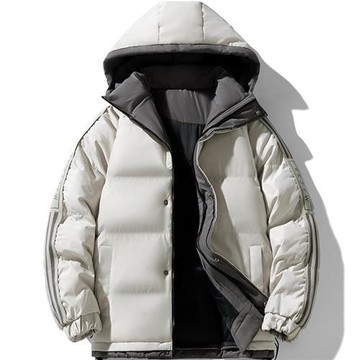 【巴黎精品】現貨+預購 抗寒防風羽絨棉外套加絨夾克秋冬上衣大碼休閒男裝-不可拆連帽加棉男外套3色a1ly4