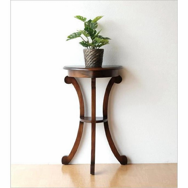 木製スリムテーブル-B】花台/アンティーク/フラワースタンド/玄関